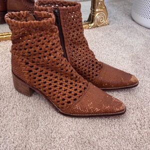 Free People Woven Ankle Boots